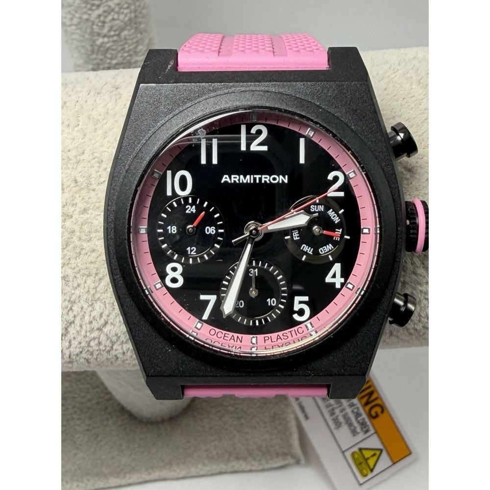 Armitron Ocean Plastic‎ 20/5535 Chronograph Mens Watch 40MM 8.5"